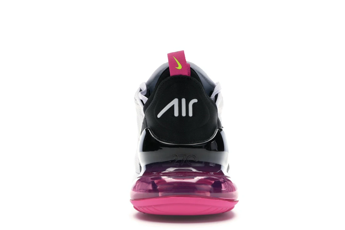 Vue 28 de Nike Air Max 270 White Black Fuchsia Volt