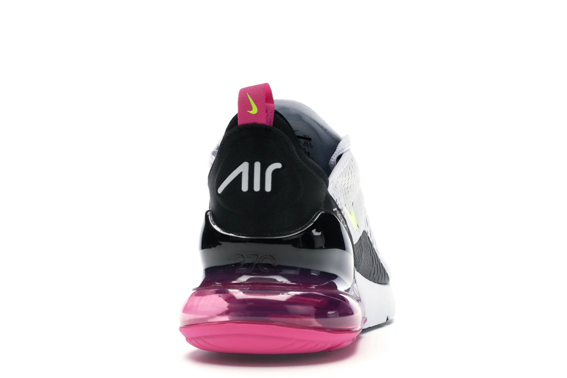 Vue 29 de Nike Air Max 270 White Black Fuchsia Volt