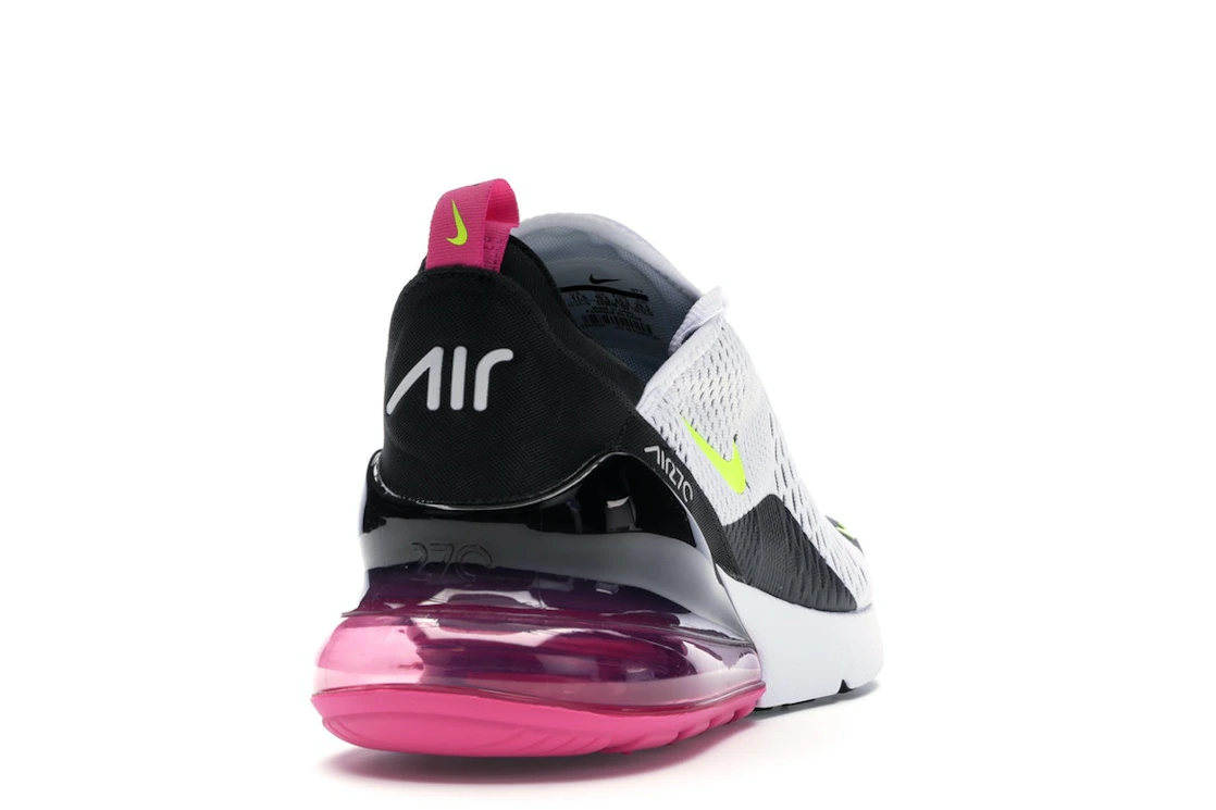 Vue 30 de Nike Air Max 270 White Black Fuchsia Volt
