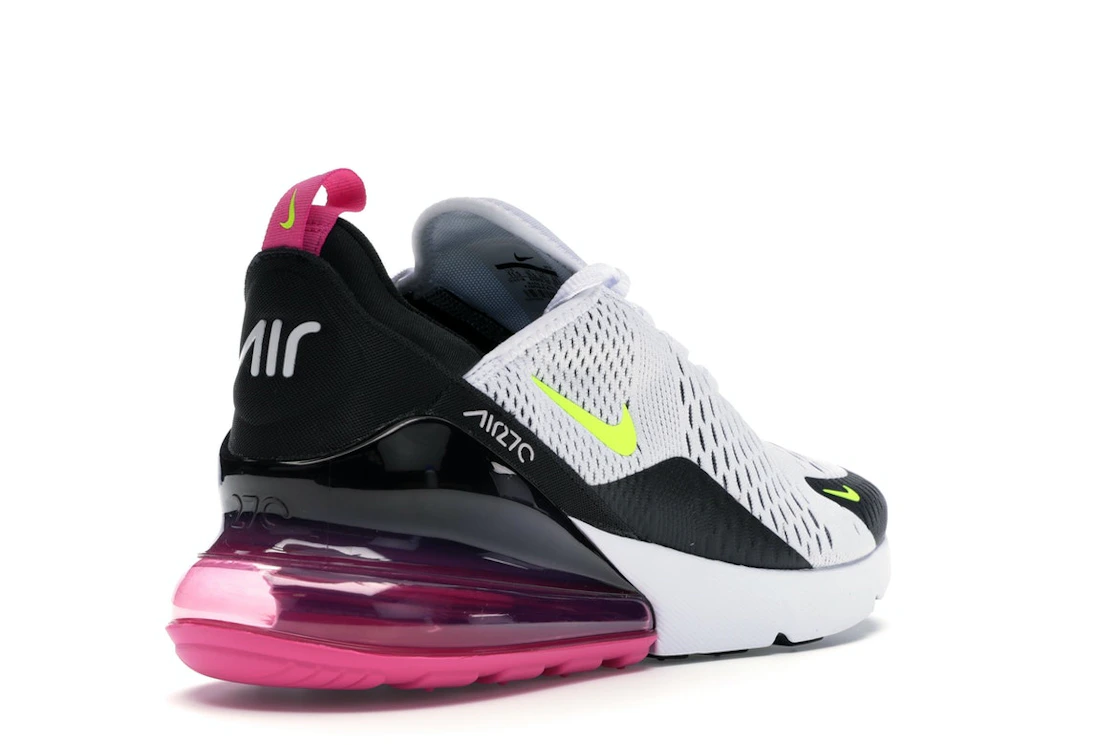 Vue 32 de Nike Air Max 270 White Black Fuchsia Volt