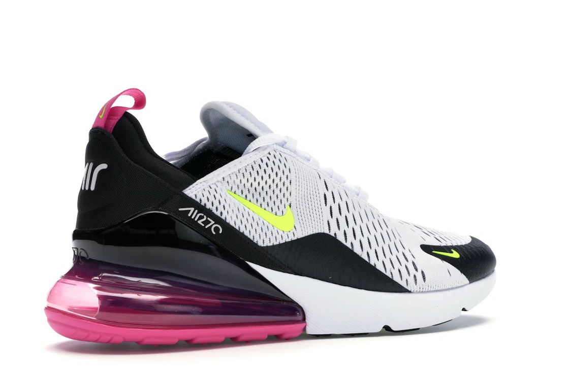 Vue 34 de Nike Air Max 270 White Black Fuchsia Volt