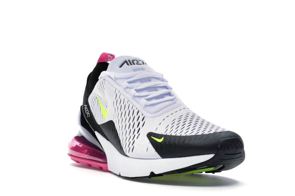 Vue 7 de Nike Air Max 270 White Black Fuchsia Volt