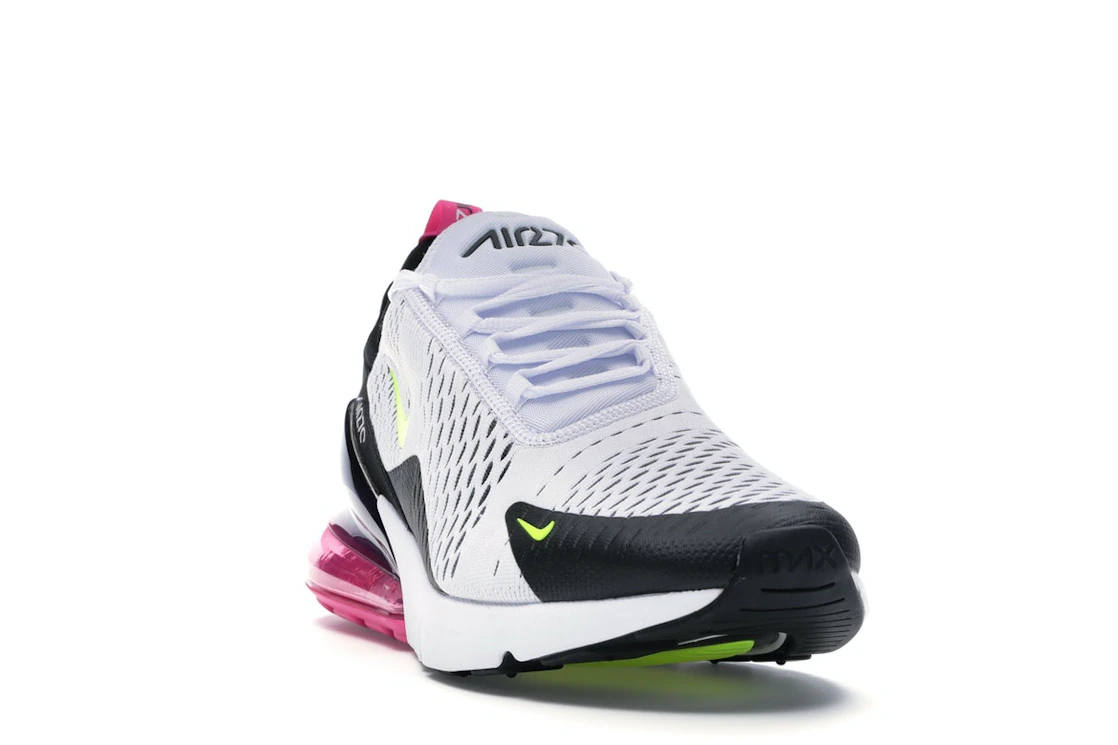 Vue 8 de Nike Air Max 270 White Black Fuchsia Volt