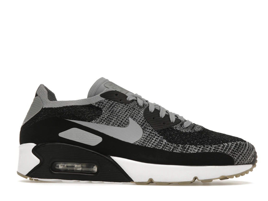 Vue 2 de Nike Air Max 90 Ultra 2.0 Flyknit Black Wolf Grey