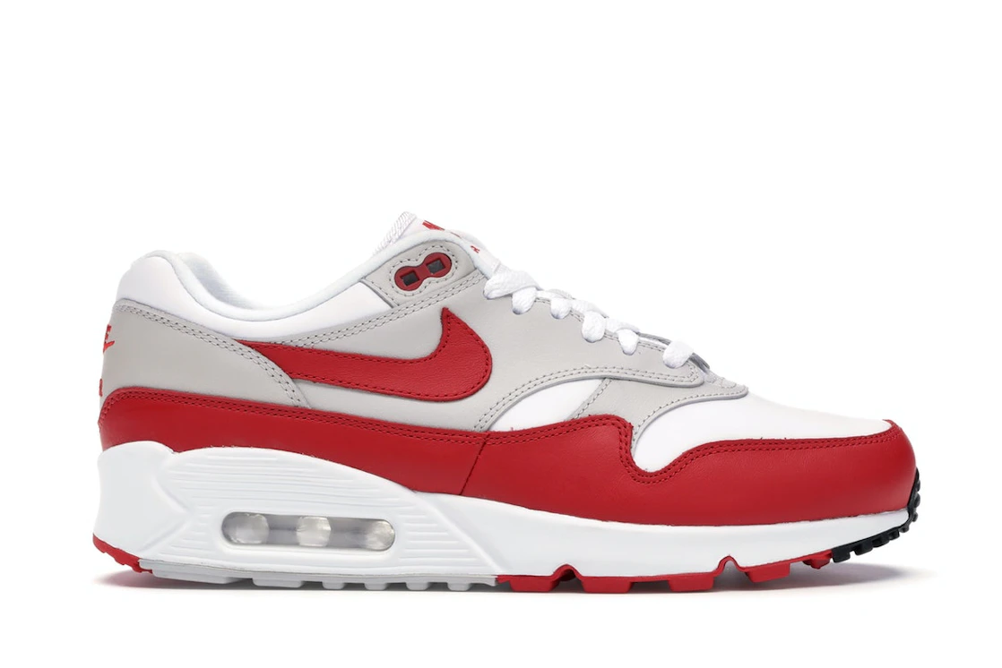 Vue 1 de Nike Air Max 90/1 White University Red 