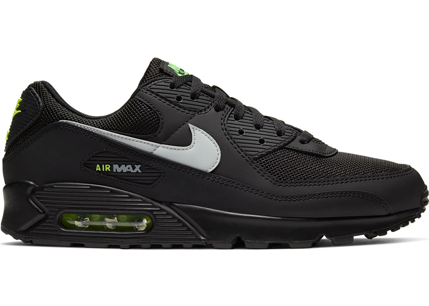 Nike Air Max 90 Black Volt Light Smoke Grey