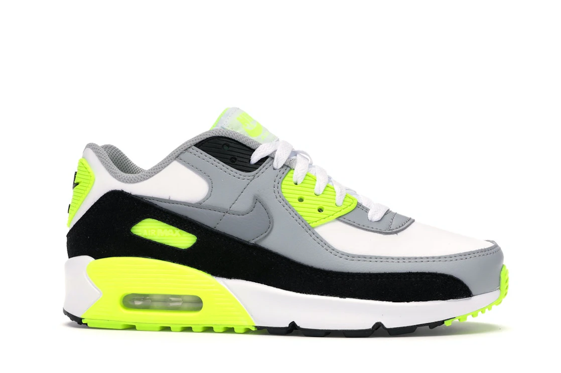 Vue 2 de Nike Air Max 90 OG Volt (2020) (GS)