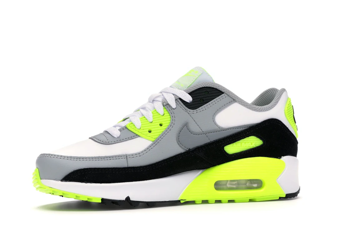 Vue 17 de Nike Air Max 90 OG Volt (2020) (GS)