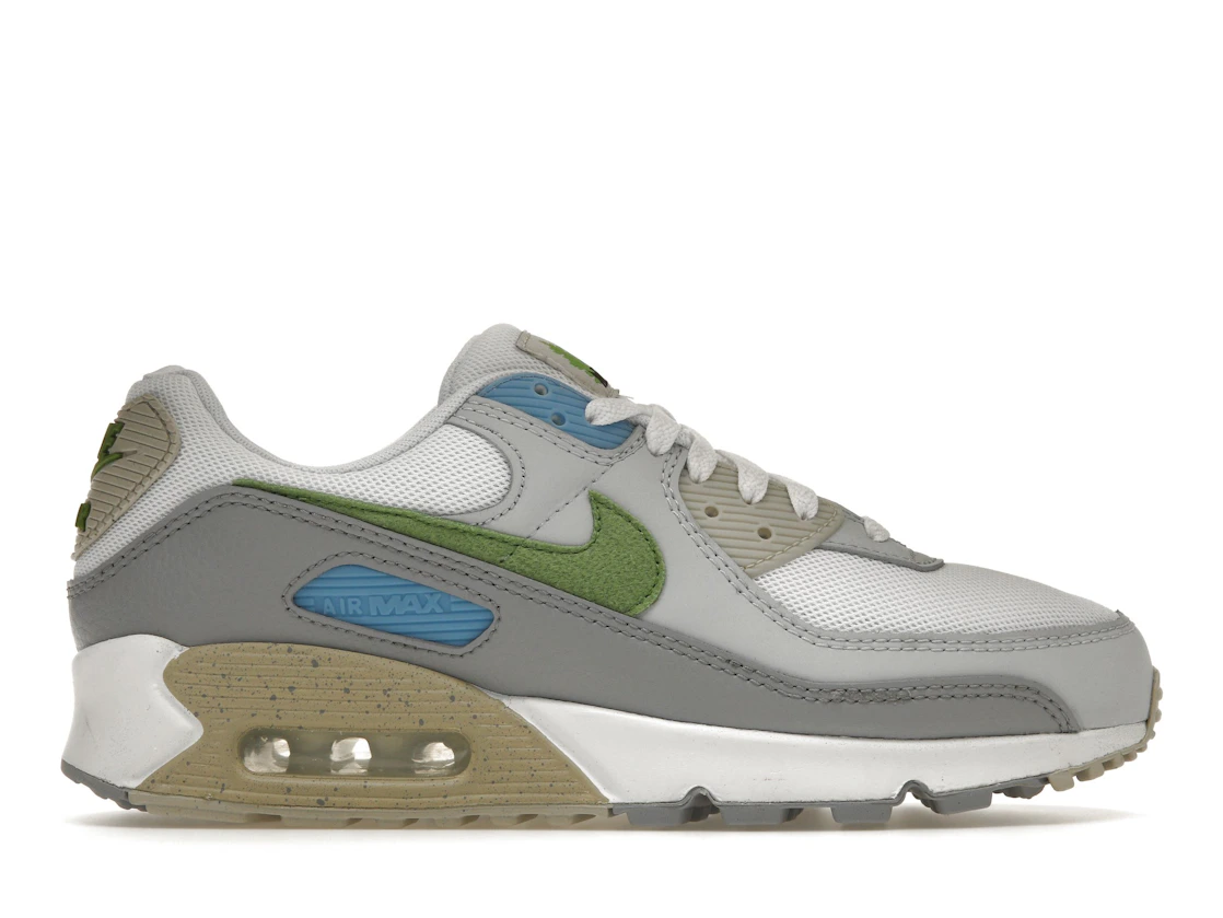 Vue 1 de Nike Air Max 90 White Chlorophyll University Blue