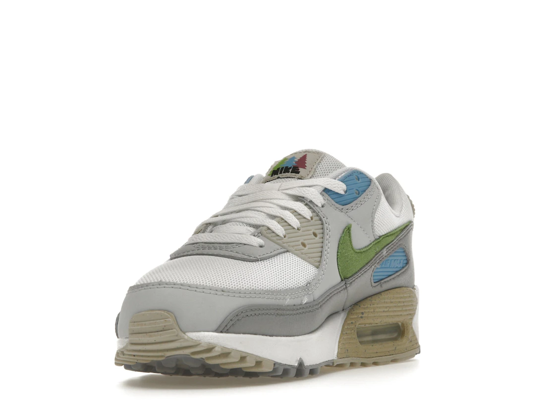 Vue 13 de Nike Air Max 90 White Chlorophyll University Blue
