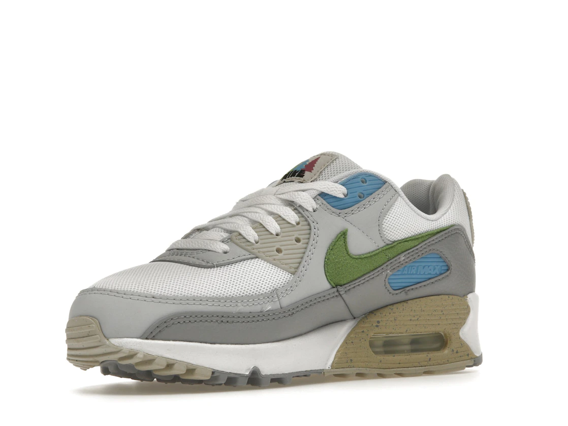 Vue 15 de Nike Air Max 90 White Chlorophyll University Blue