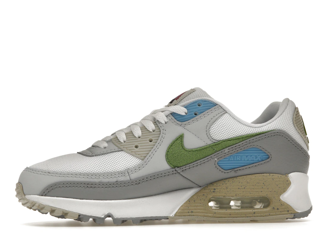 Vue 18 de Nike Air Max 90 White Chlorophyll University Blue
