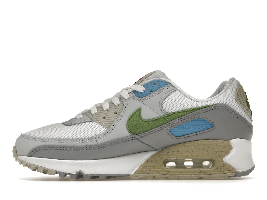 Vue 19 de Nike Air Max 90 White Chlorophyll University Blue
