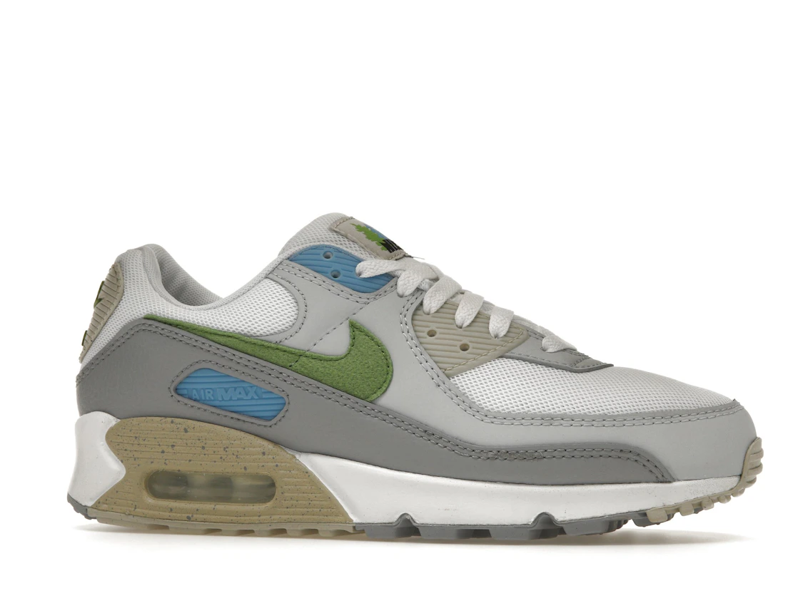 Vue 3 de Nike Air Max 90 White Chlorophyll University Blue