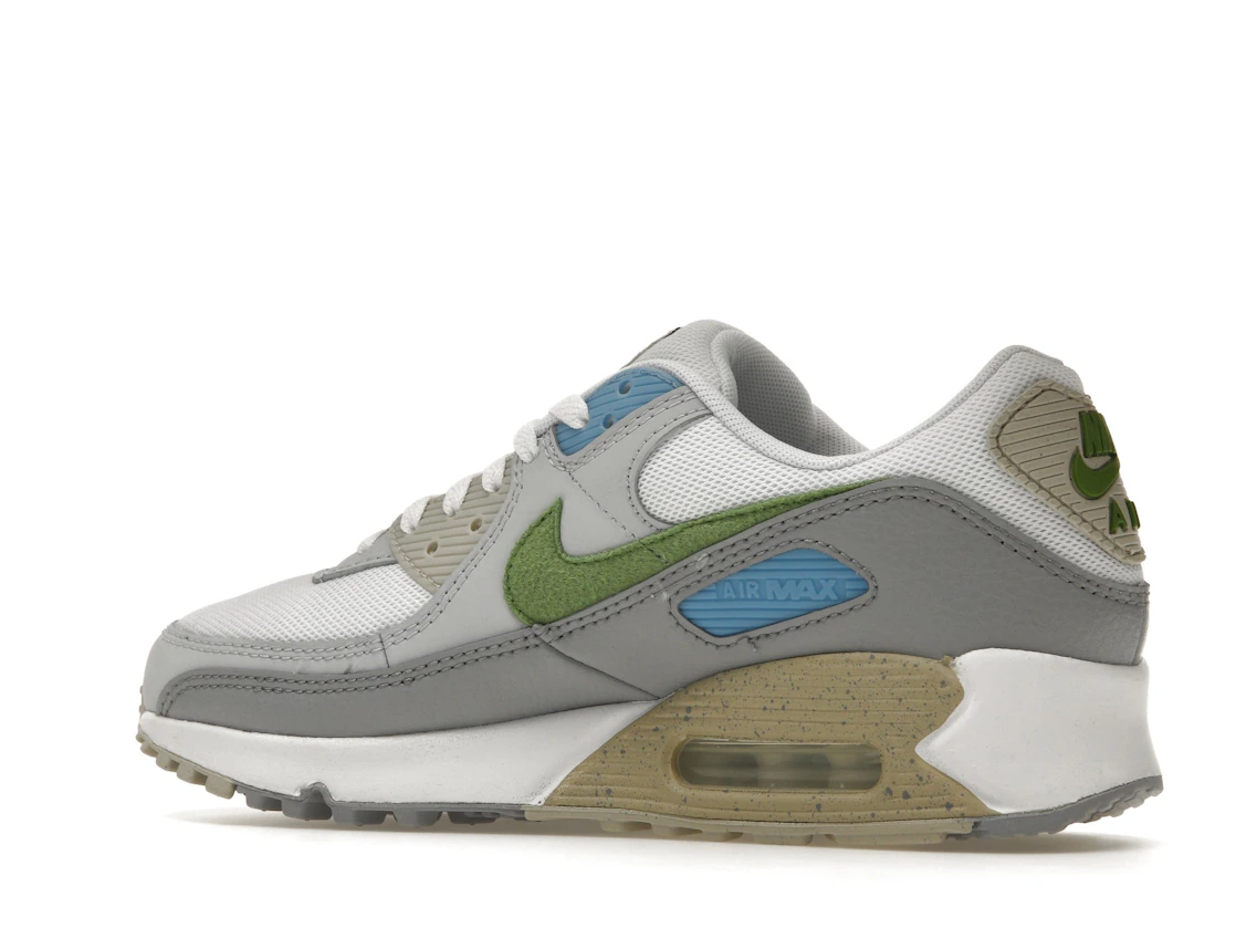 Vue 22 de Nike Air Max 90 White Chlorophyll University Blue