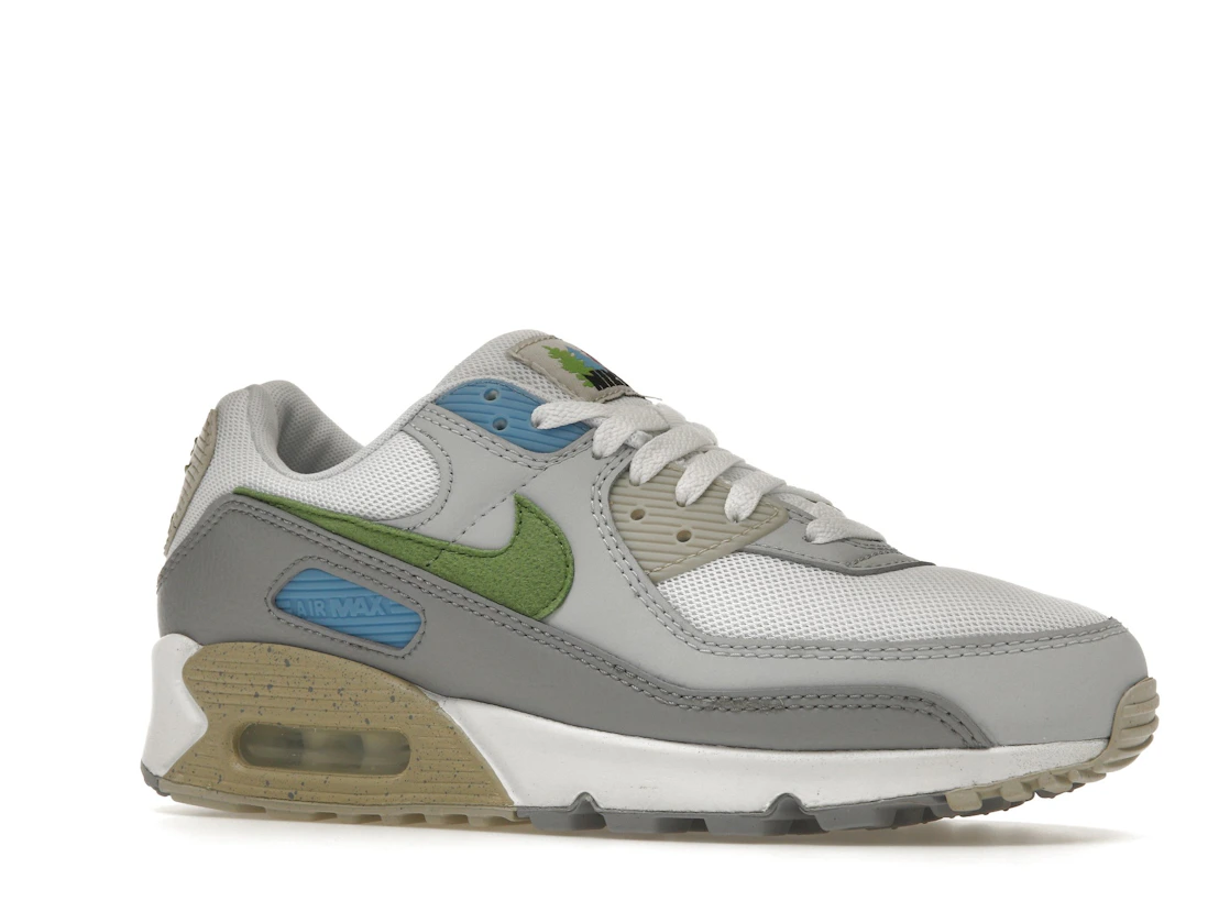 Vue 4 de Nike Air Max 90 White Chlorophyll University Blue