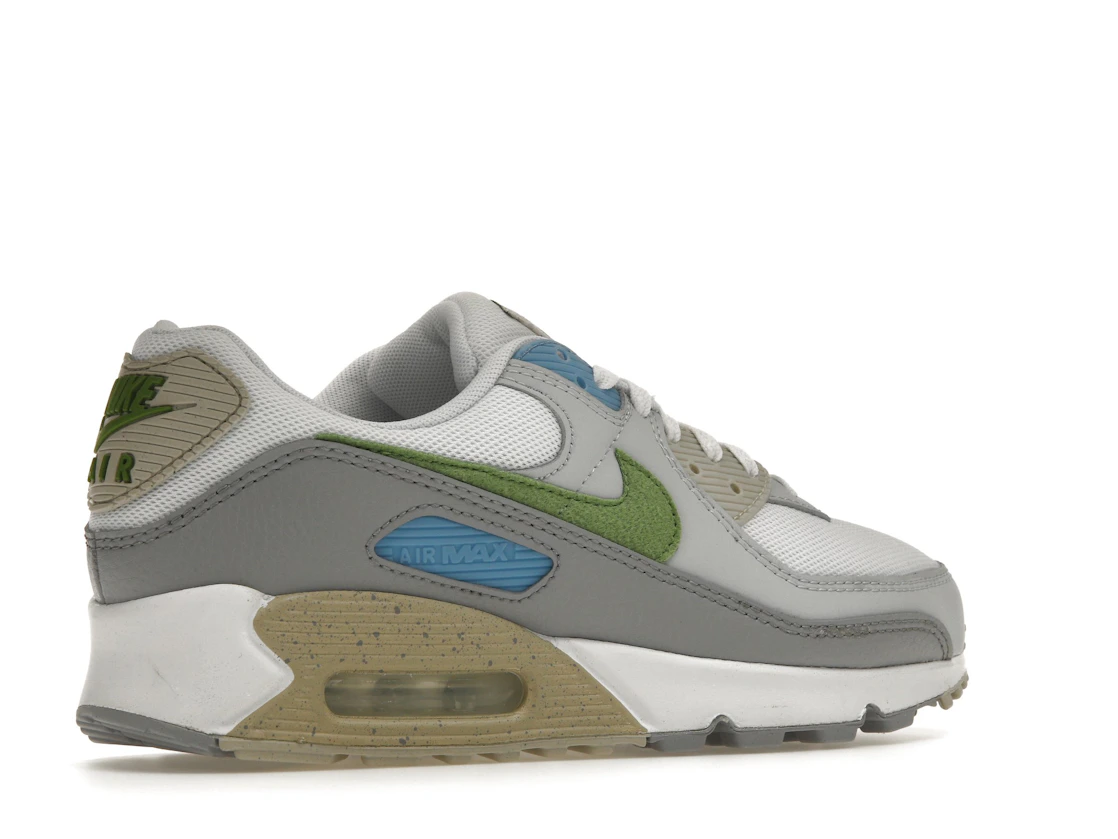 Vue 34 de Nike Air Max 90 White Chlorophyll University Blue