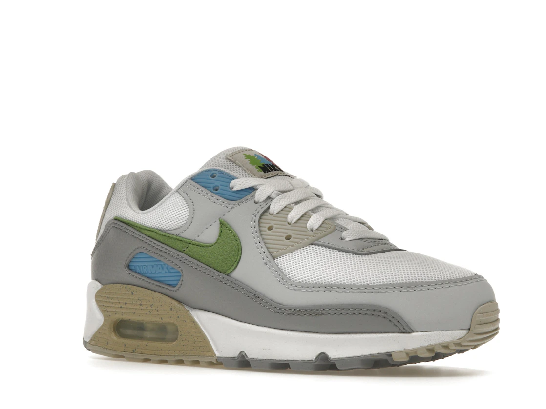 Vue 5 de Nike Air Max 90 White Chlorophyll University Blue