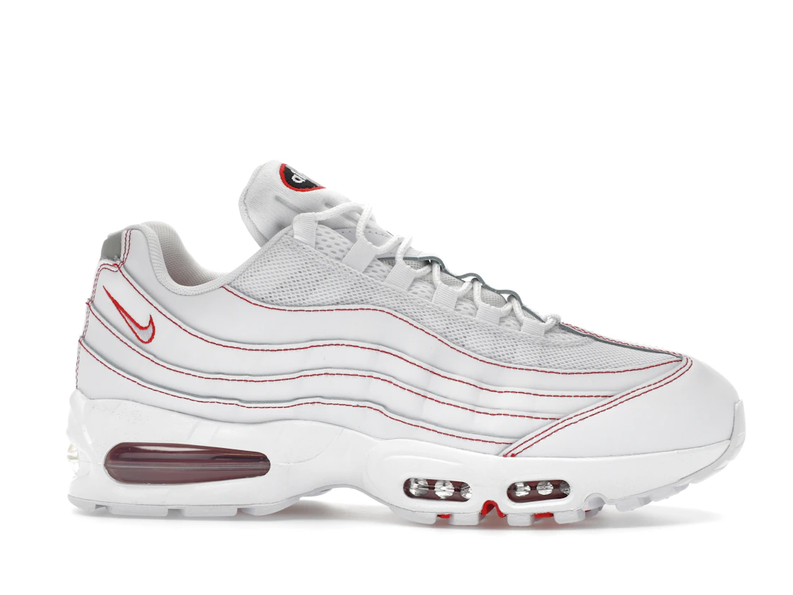Vue 2 de Nike Air Max 95 OG Big Bubble White University Red