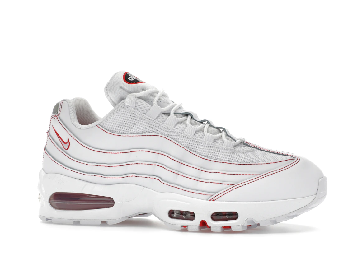Vue 3 de Nike Air Max 95 OG Big Bubble White University Red