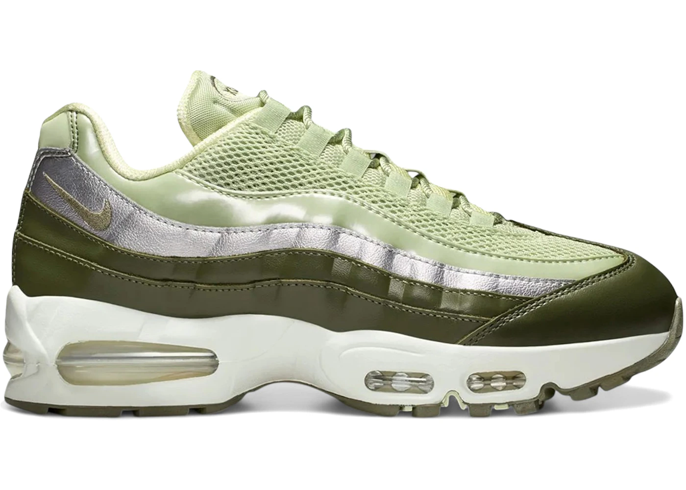 Nike Air Max 95 SE Big Bubble Olive Aura Metallic Silver 