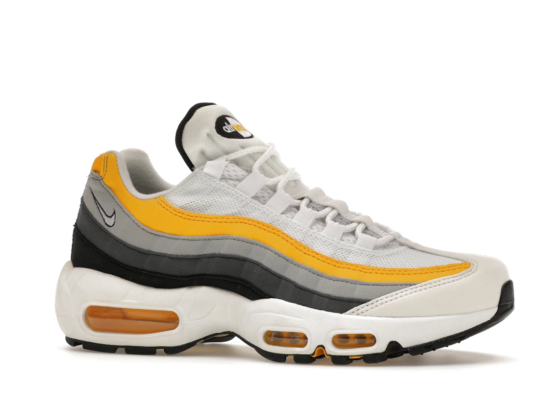 Vue 3 de Nike Air Max 95 White Amarillo Dark Grey