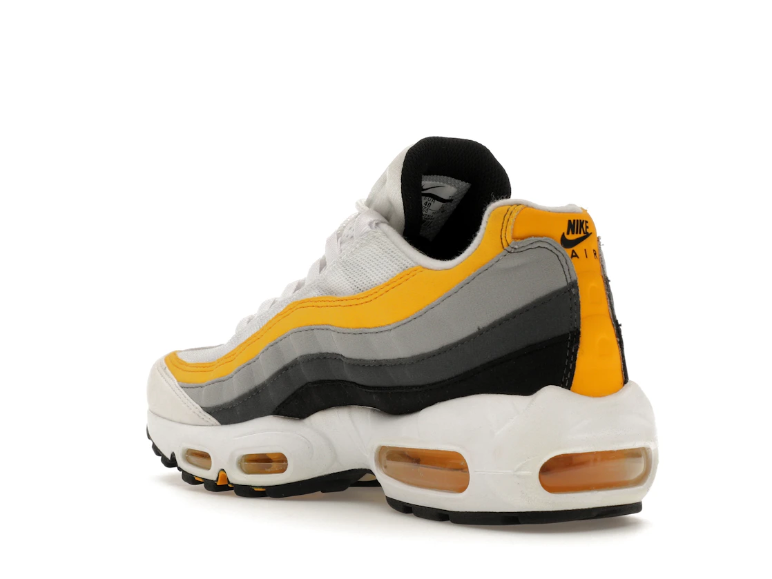 Vue 24 de Nike Air Max 95 White Amarillo Dark Grey