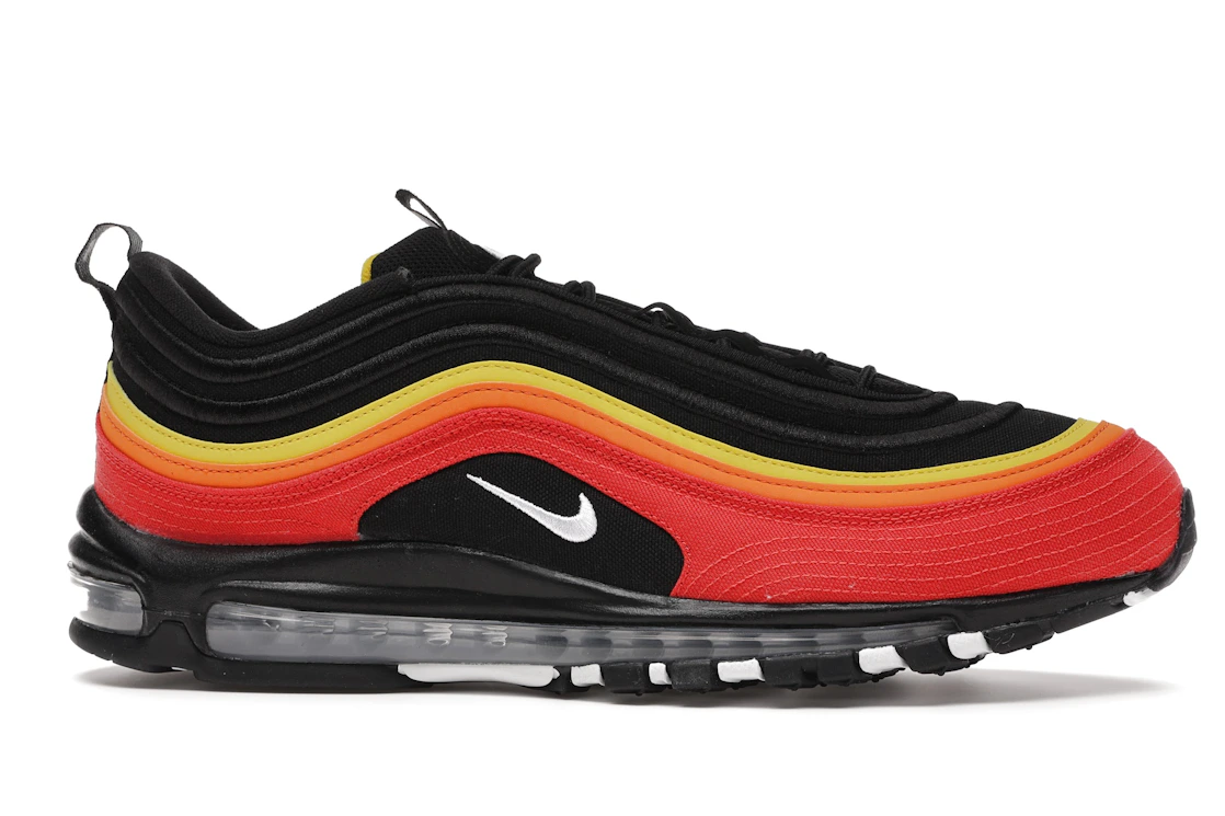 Vue 2 de Nike Air Max 97 Black Chile Red Magma Orange