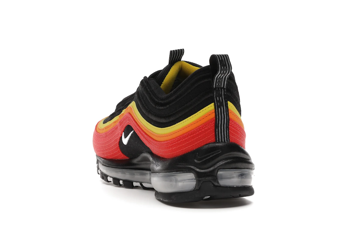 Vue 26 de Nike Air Max 97 Black Chile Red Magma Orange