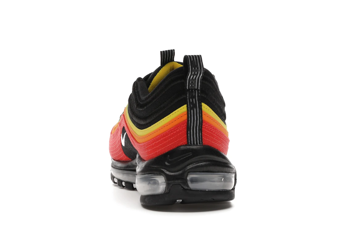 Vue 27 de Nike Air Max 97 Black Chile Red Magma Orange