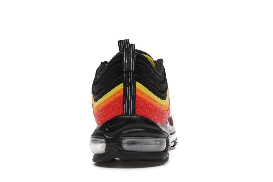 Vue 28 de Nike Air Max 97 Black Chile Red Magma Orange