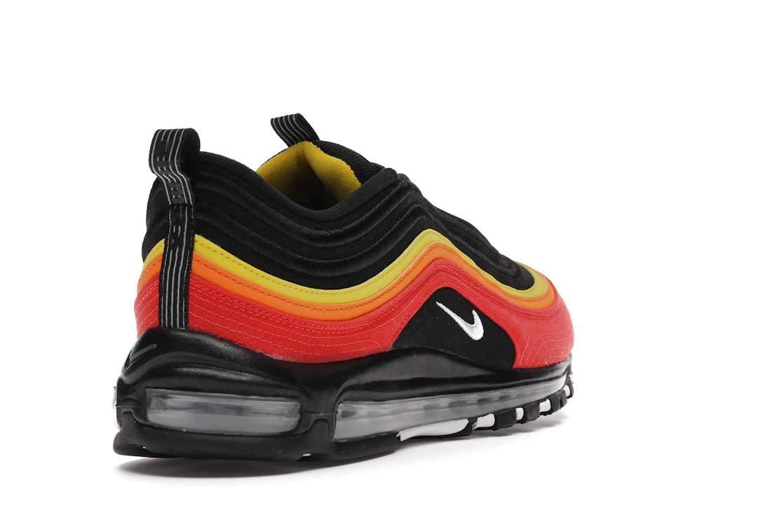 Vue 31 de Nike Air Max 97 Black Chile Red Magma Orange