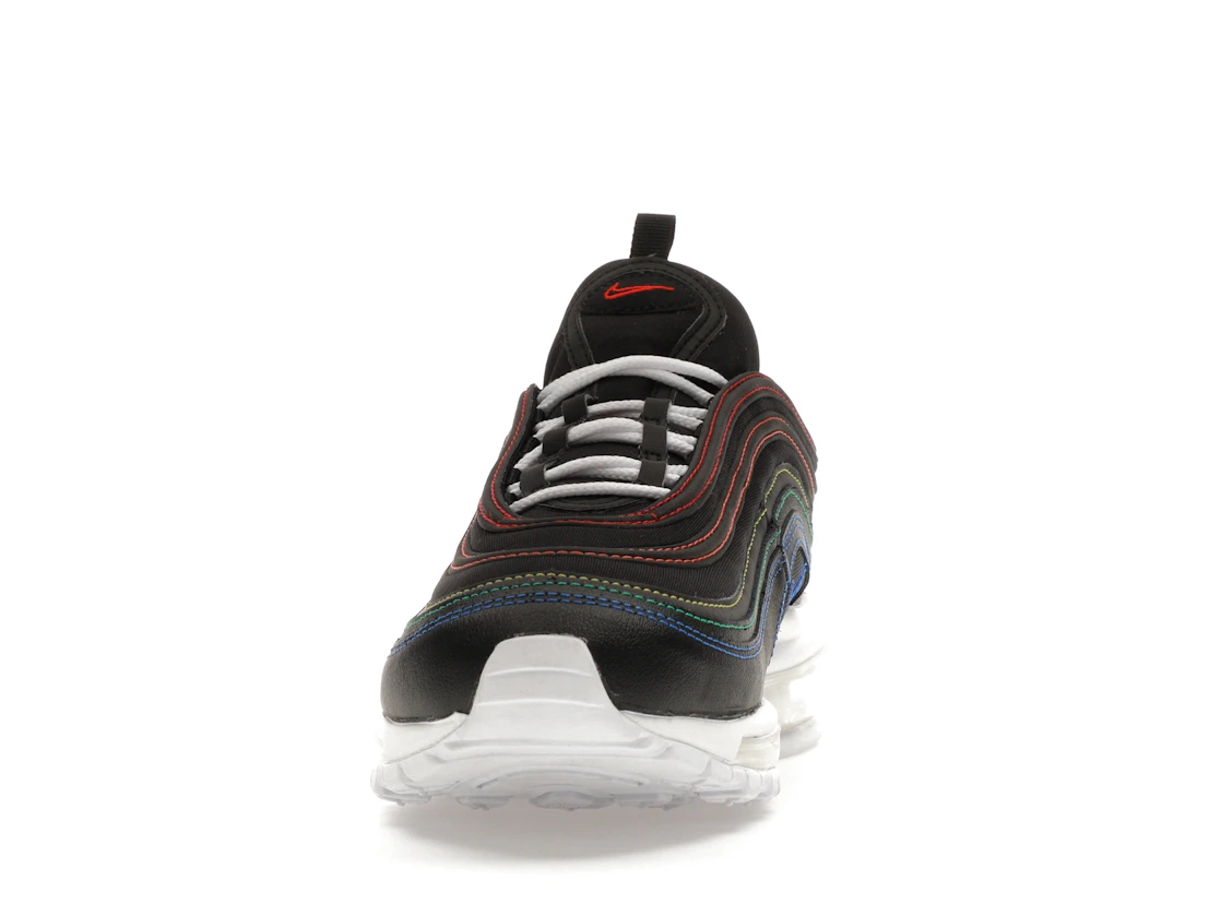 Vue 11 de Nike Air Max 97 Black Rainbow Stitching 