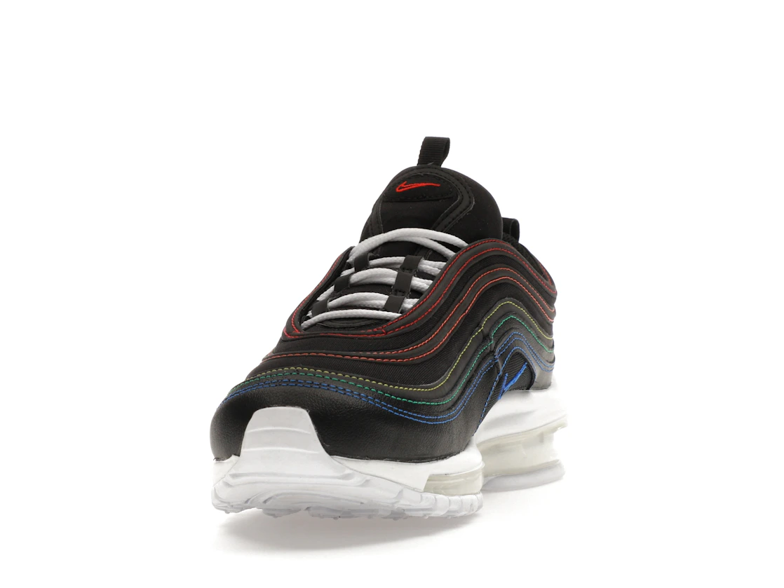 Vue 12 de Nike Air Max 97 Black Rainbow Stitching 