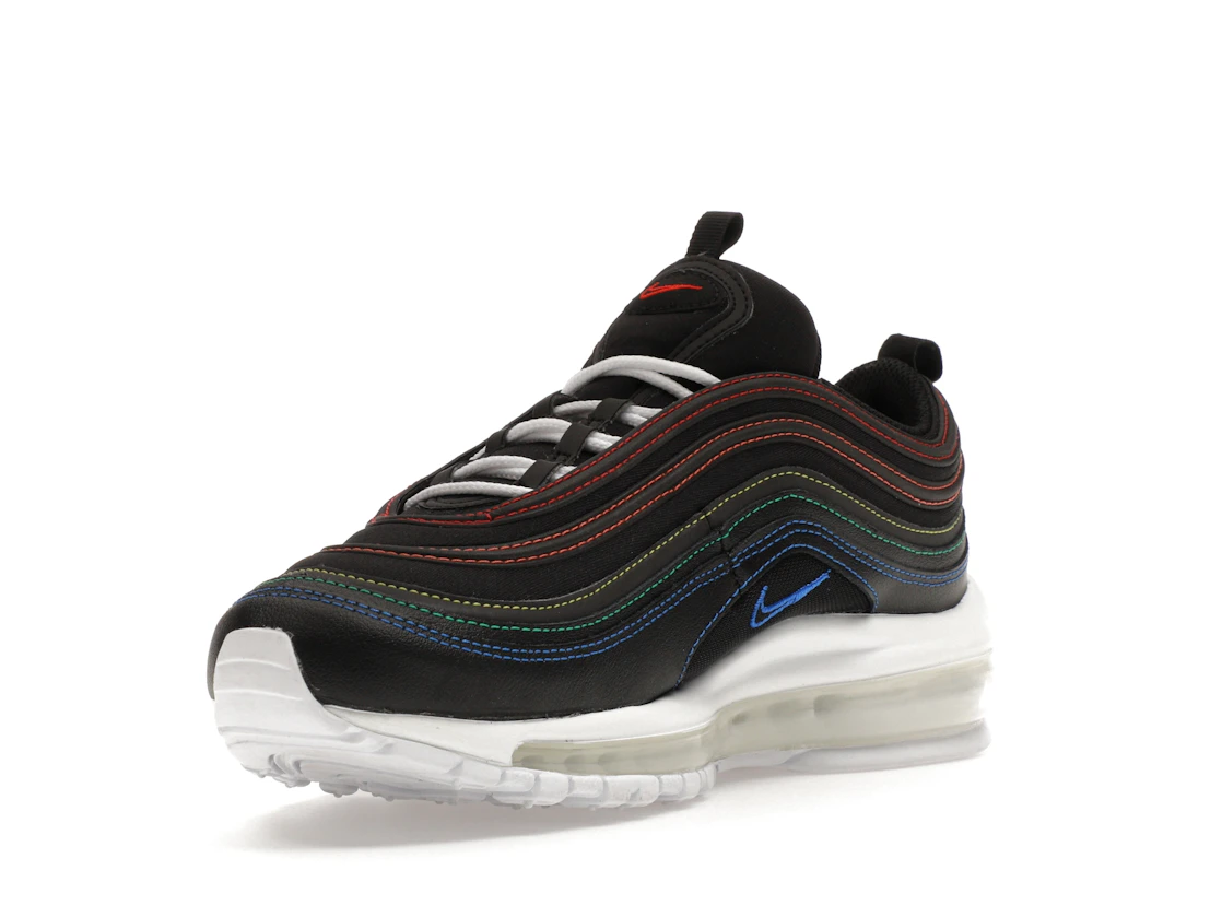 Vue 14 de Nike Air Max 97 Black Rainbow Stitching 