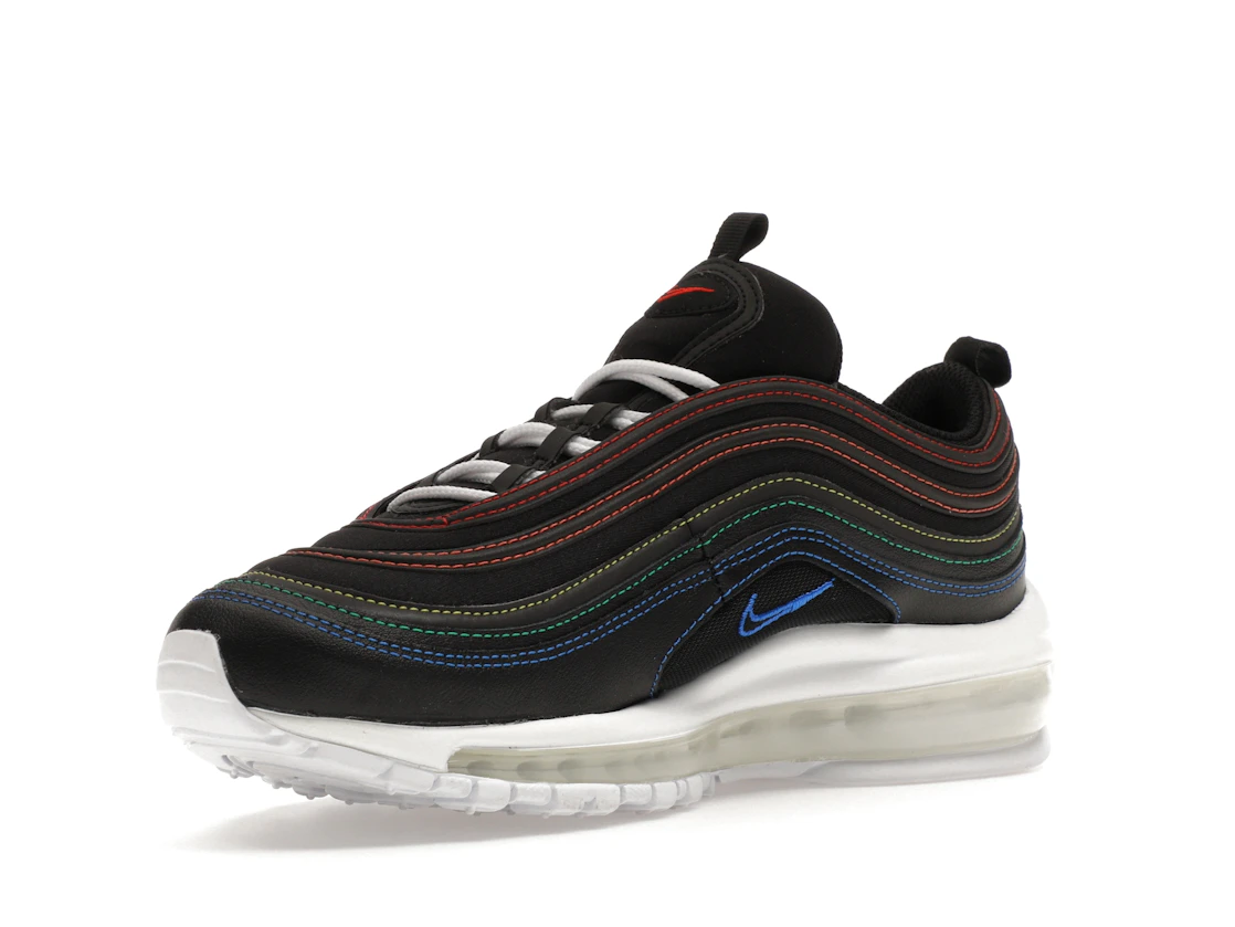 Vue 15 de Nike Air Max 97 Black Rainbow Stitching 