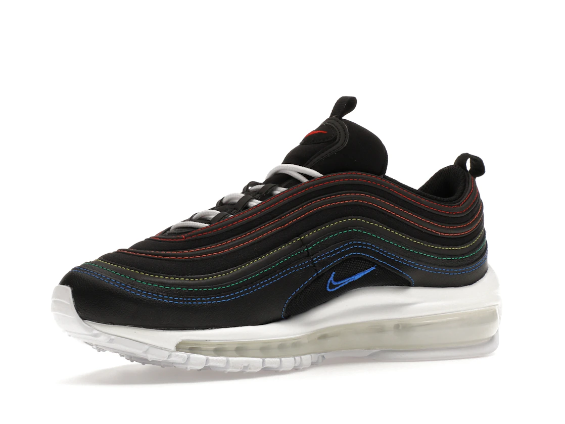 Vue 16 de Nike Air Max 97 Black Rainbow Stitching 