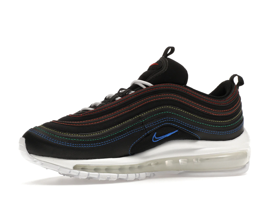 Vue 17 de Nike Air Max 97 Black Rainbow Stitching 