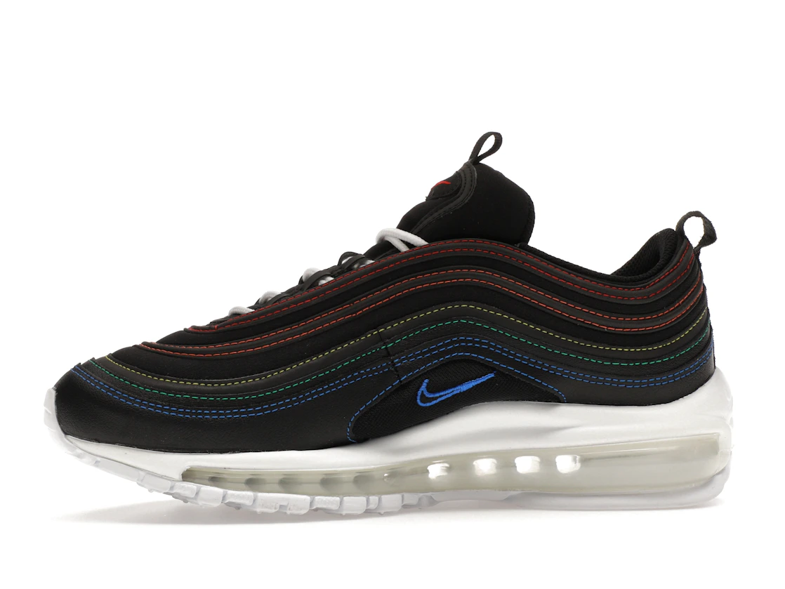 Vue 18 de Nike Air Max 97 Black Rainbow Stitching 