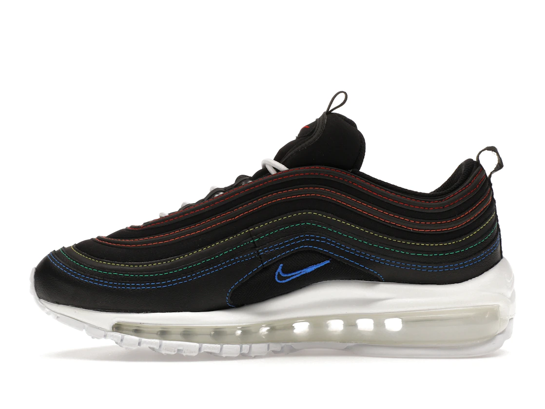 Vue 19 de Nike Air Max 97 Black Rainbow Stitching 