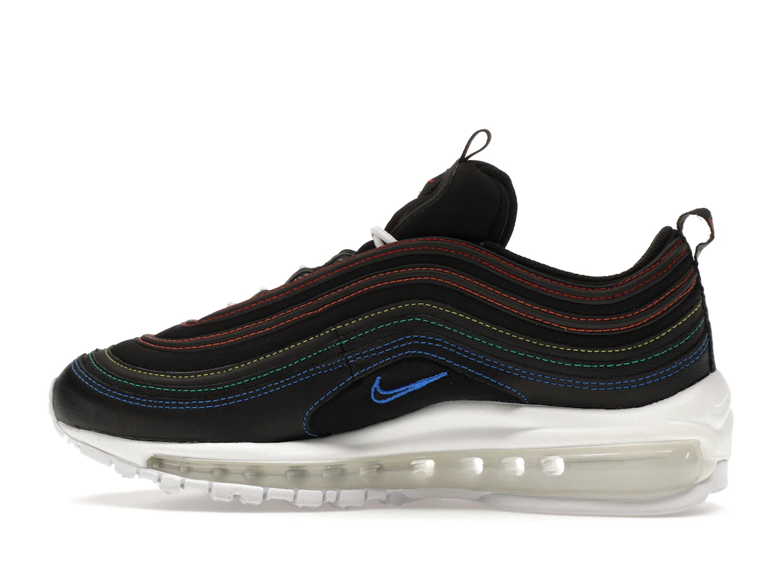 Vue 20 de Nike Air Max 97 Black Rainbow Stitching 