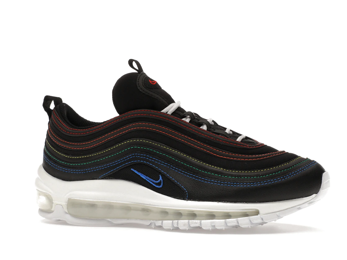 Vue 3 de Nike Air Max 97 Black Rainbow Stitching 