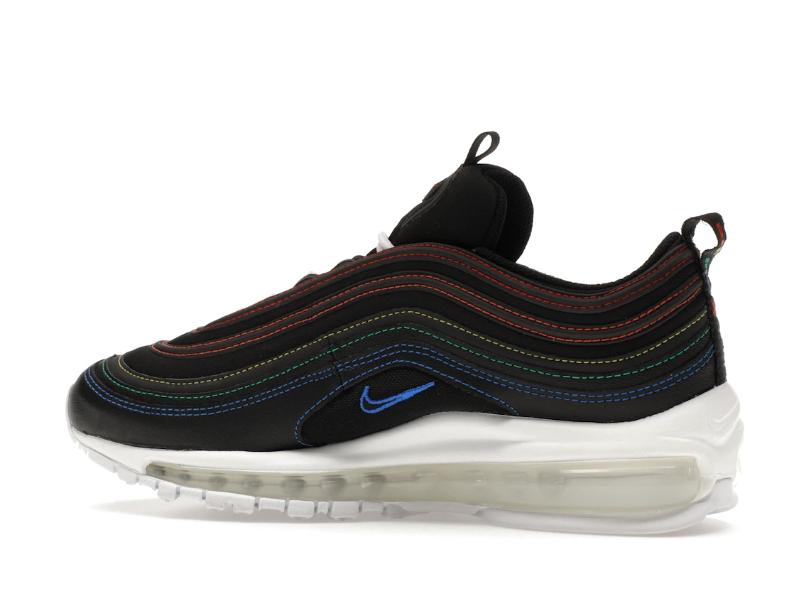 Vue 21 de Nike Air Max 97 Black Rainbow Stitching 