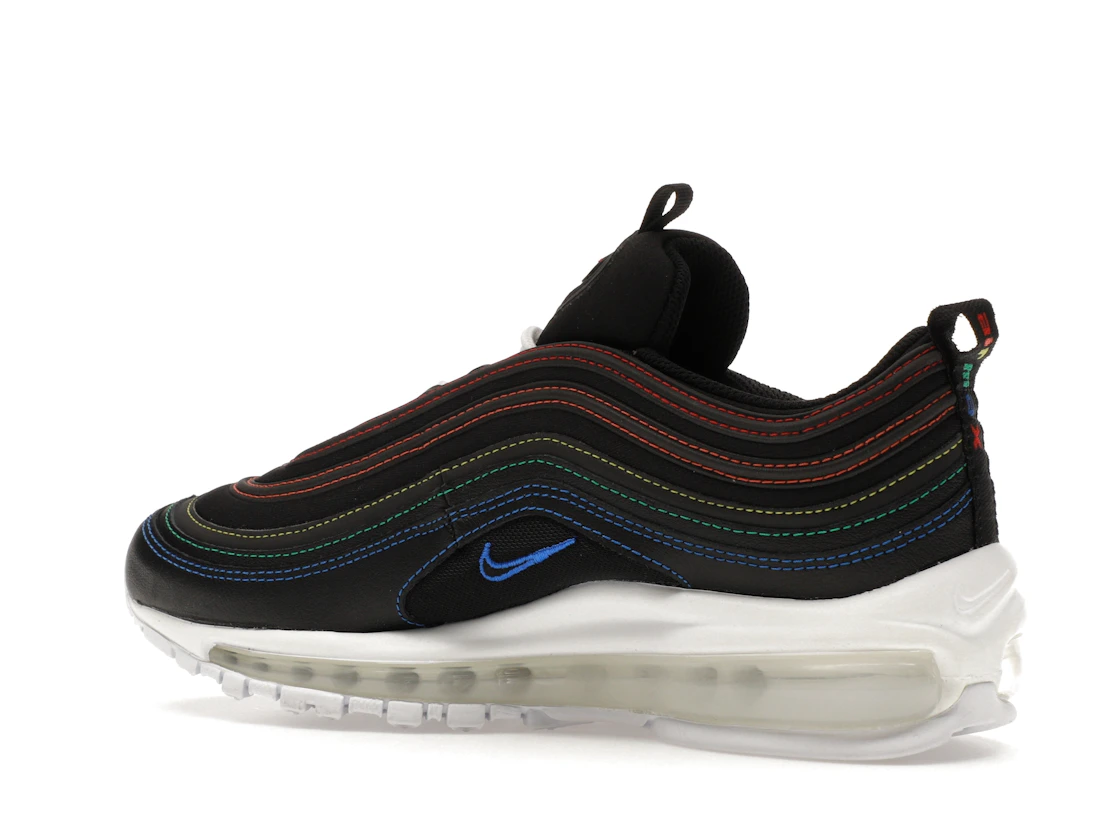 Vue 22 de Nike Air Max 97 Black Rainbow Stitching 