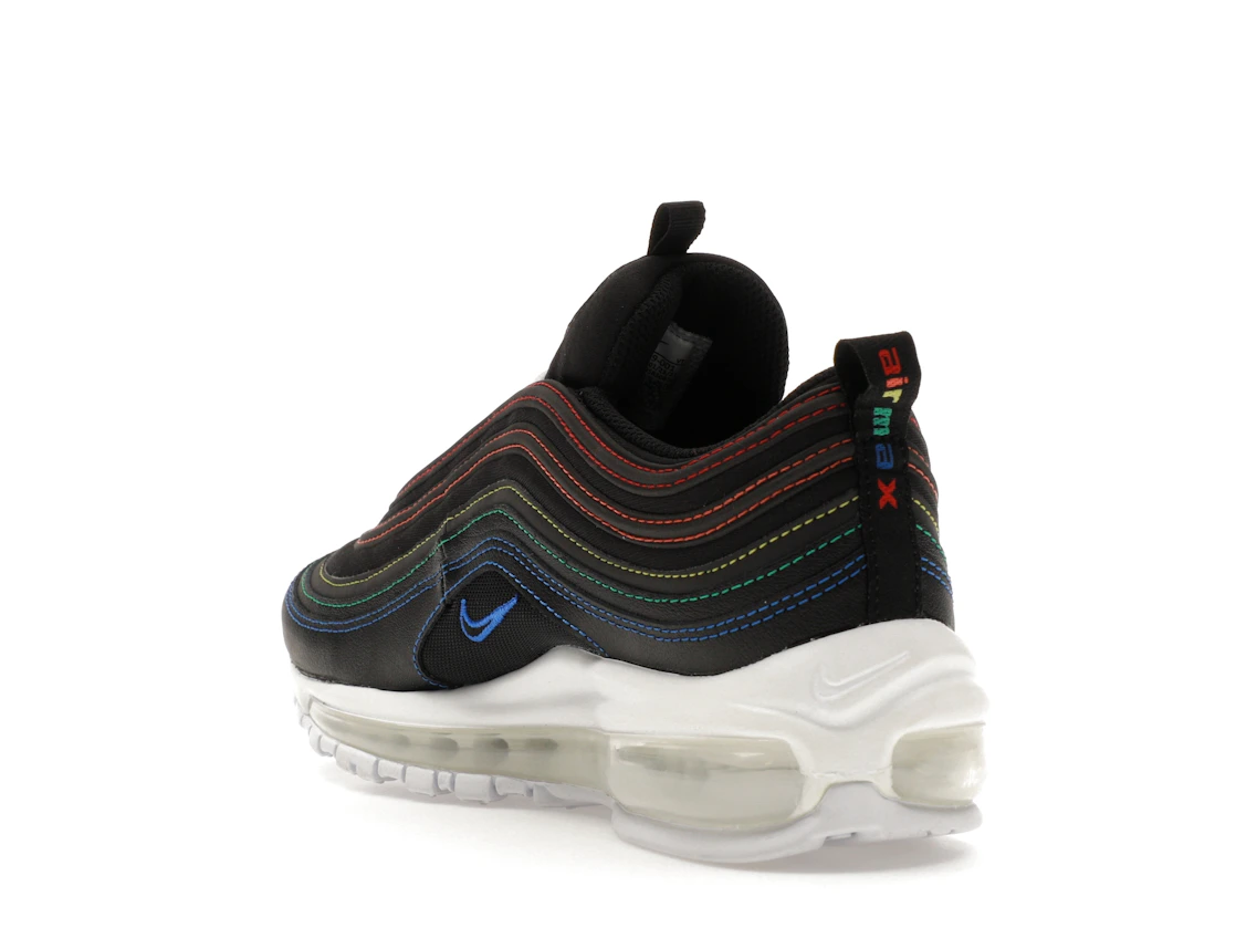 Vue 25 de Nike Air Max 97 Black Rainbow Stitching 