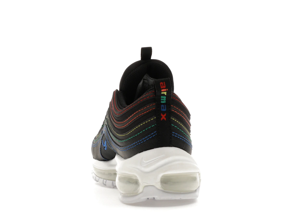 Vue 27 de Nike Air Max 97 Black Rainbow Stitching 