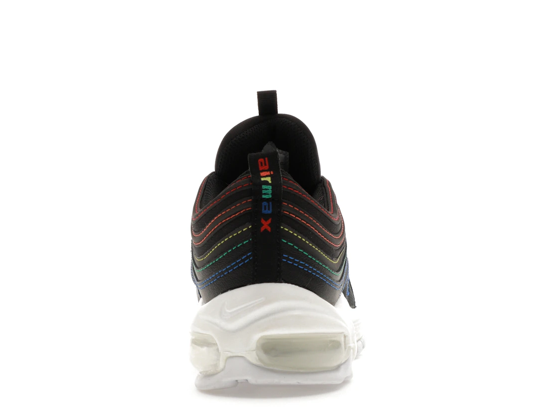 Vue 28 de Nike Air Max 97 Black Rainbow Stitching 