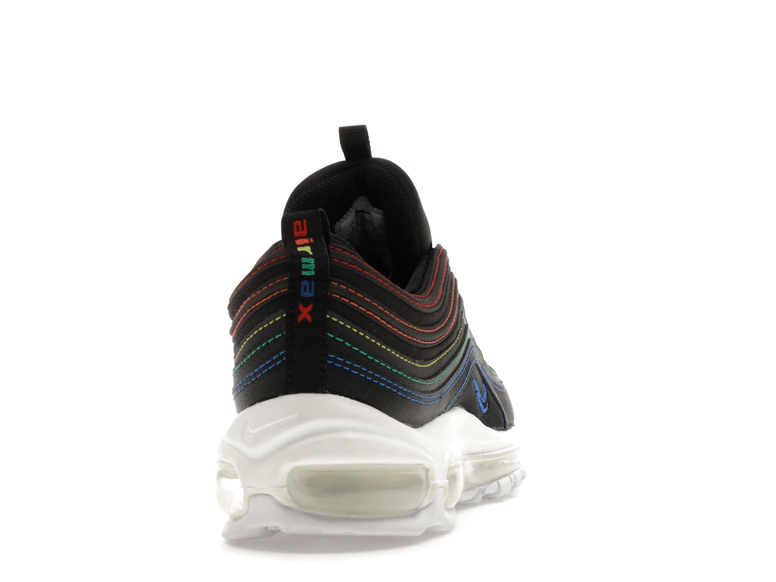 Vue 29 de Nike Air Max 97 Black Rainbow Stitching 