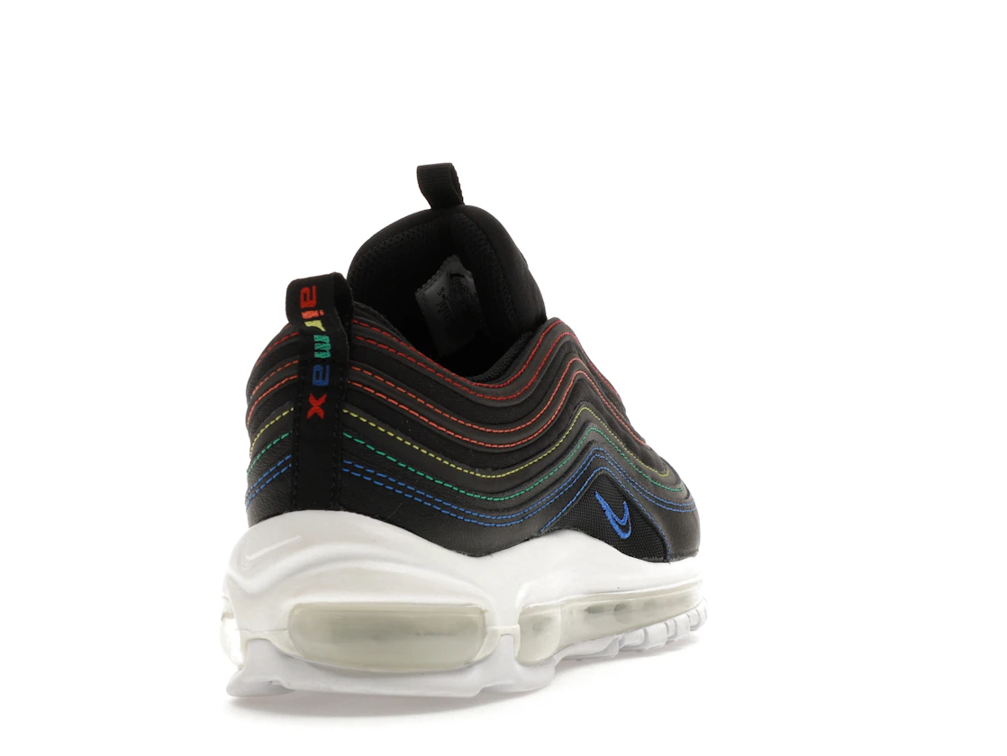 Vue 30 de Nike Air Max 97 Black Rainbow Stitching 