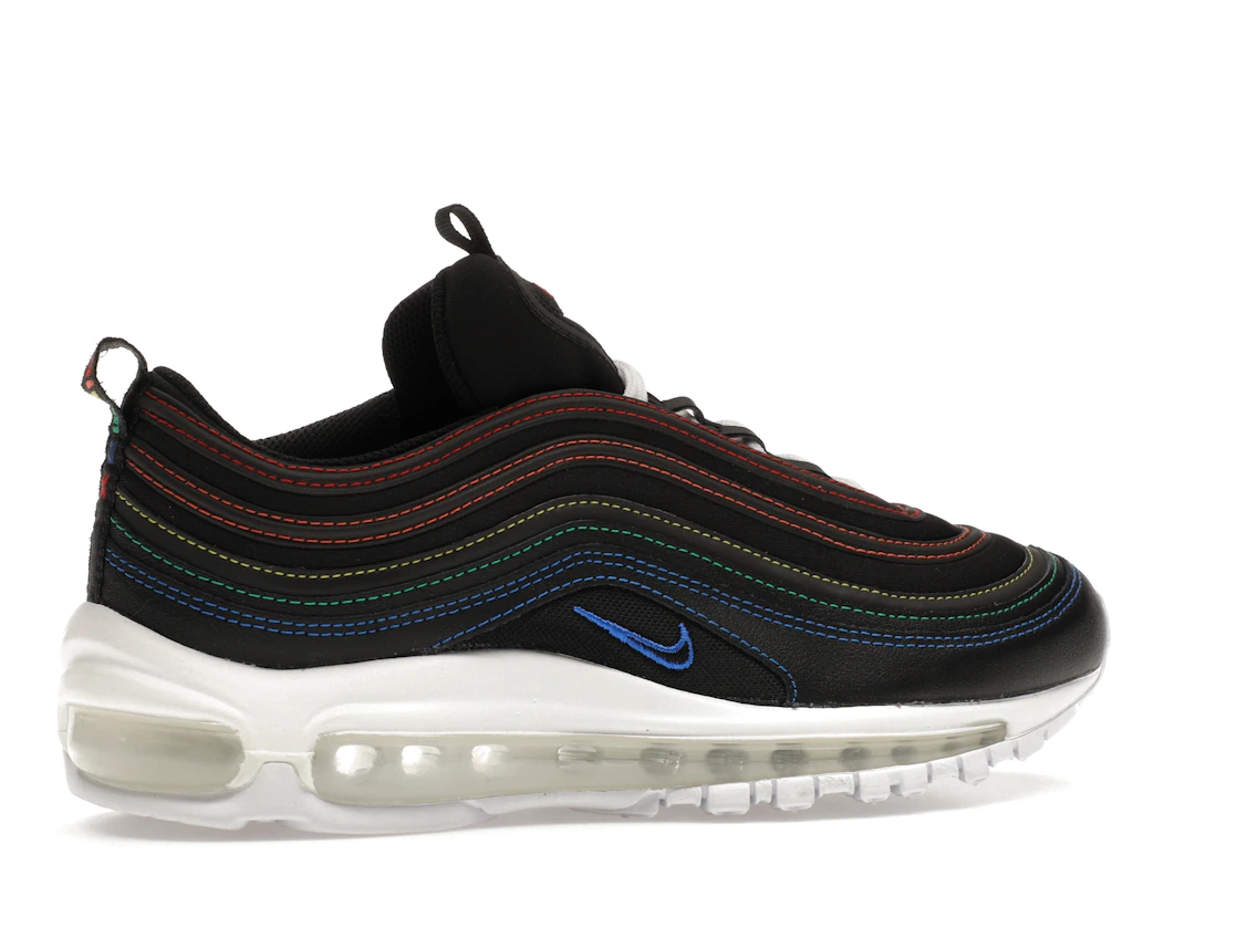 Vue 35 de Nike Air Max 97 Black Rainbow Stitching 